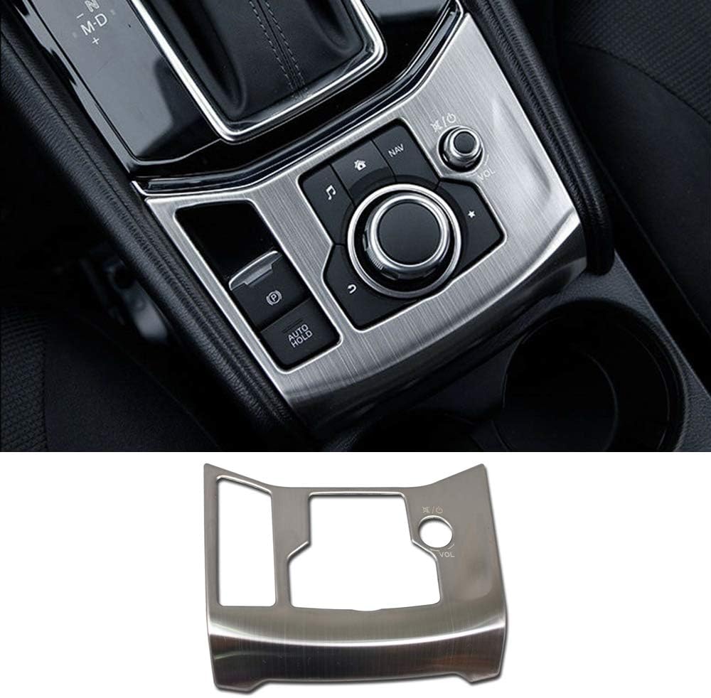 Black Gear Panel Cover Trim for Mazda CX-5 2017 2018 2019 Stainless Steel Pack of 2 G2726