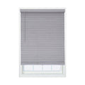 Cordless Gray Faux Wood Room Darkening Horizontal Blinds W6964