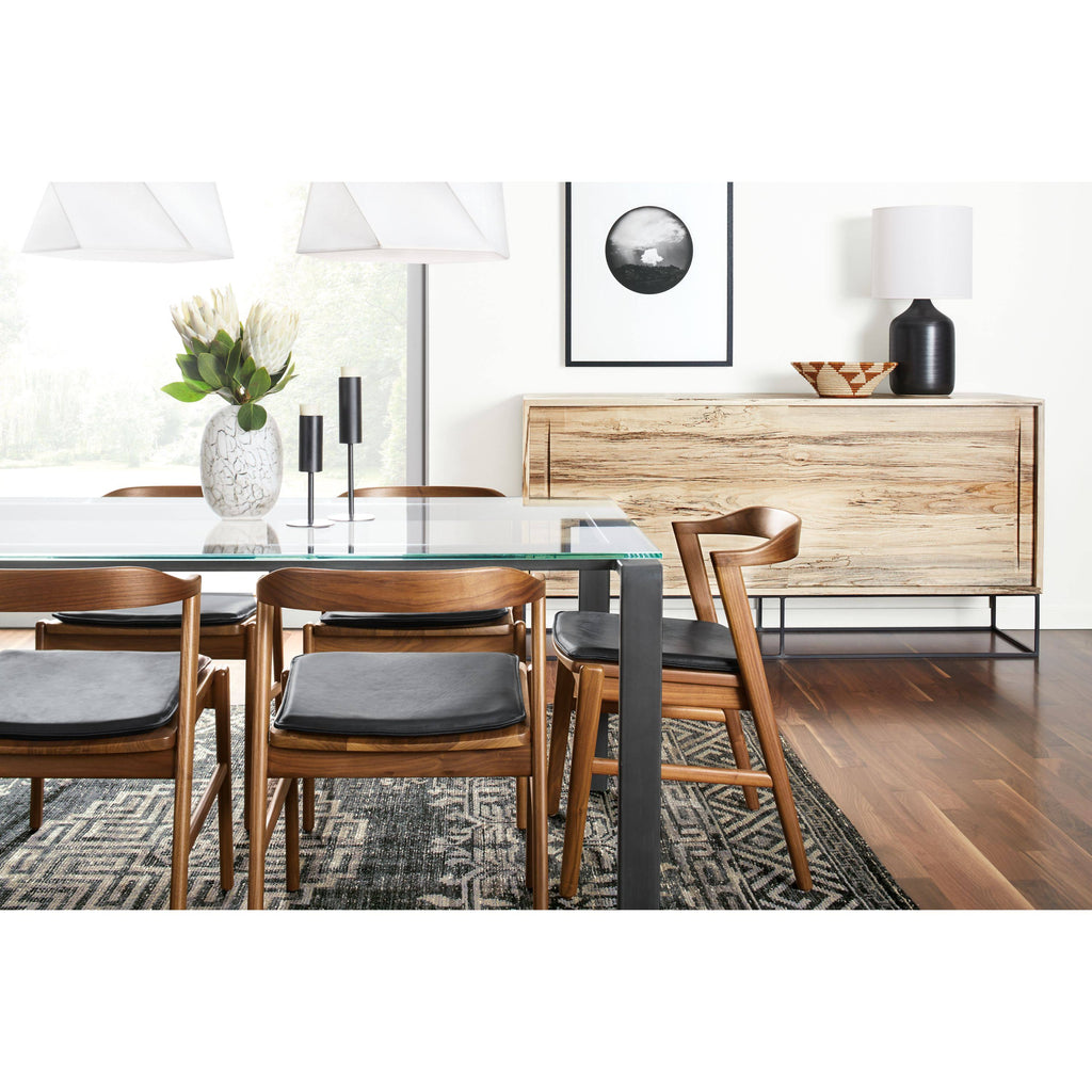 Satin Etched Tempered Glass Top Square Table F100