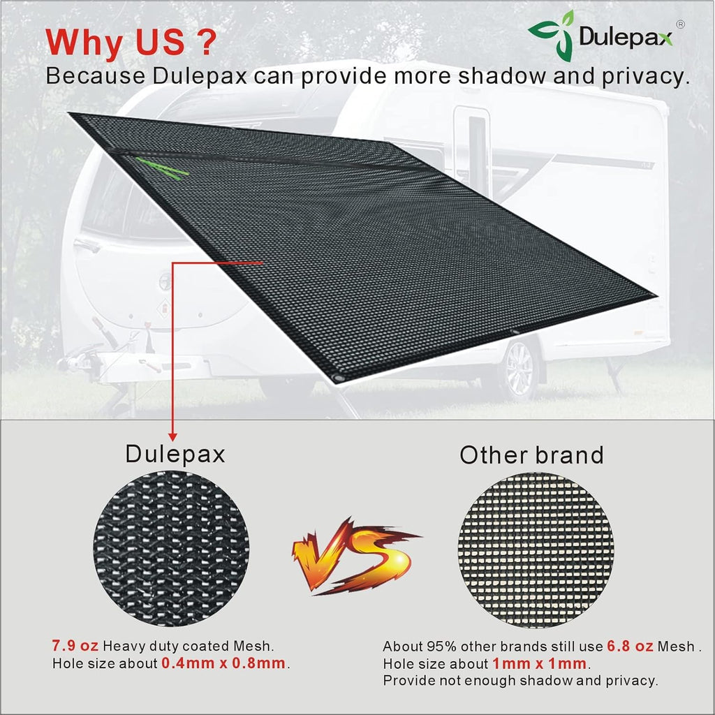 RV Awning Shade Screen with Zipper 9'X15'3'' P744641