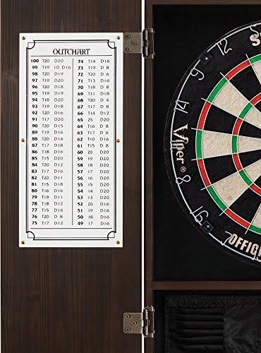 Solid Wood Cabinet with Sisal/Bristle Dartboard and Steel-Tip Darts Q802