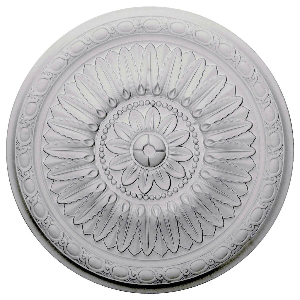 24x22OD x 1 5/8x22P Temple Ceiling Medallion, Hand-Painted Flash Copper I8707