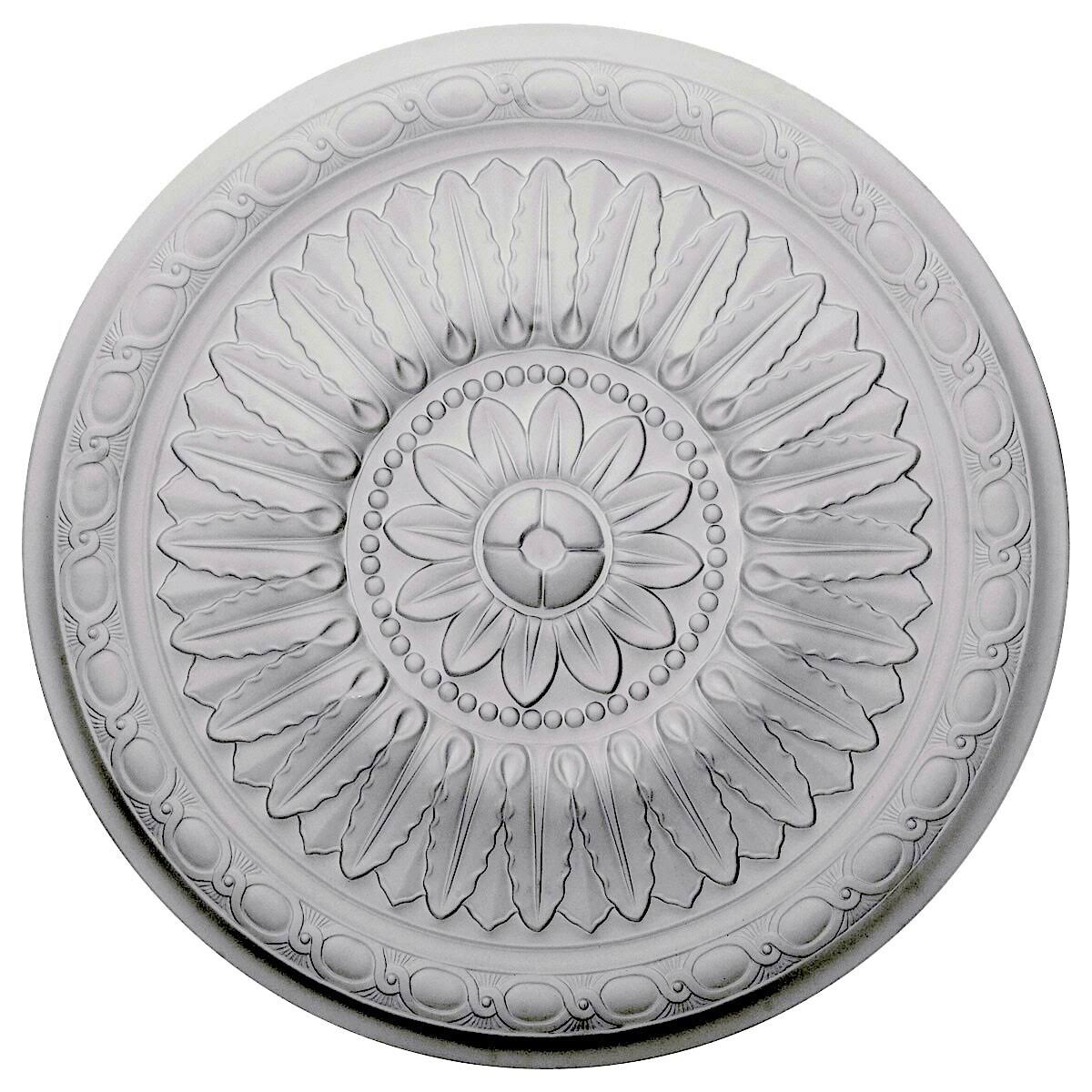 24x22OD x 1 5/8x22P Temple Ceiling Medallion, Hand-Painted Flash Copper I8707