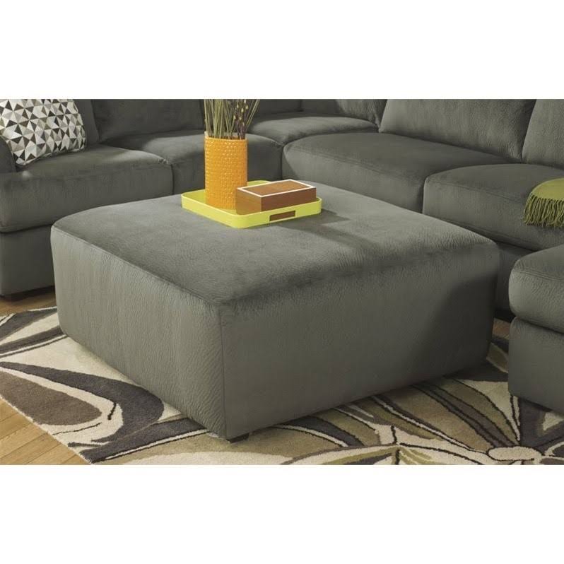 Oversized Pewter Accent Ottoman F601
