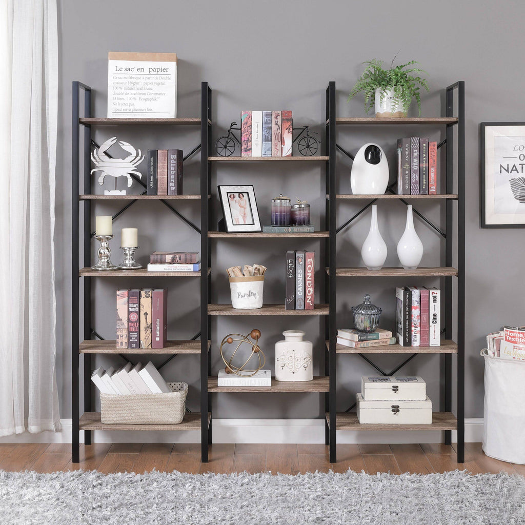 5-Tiered Double-Wide Bookshelf W267360