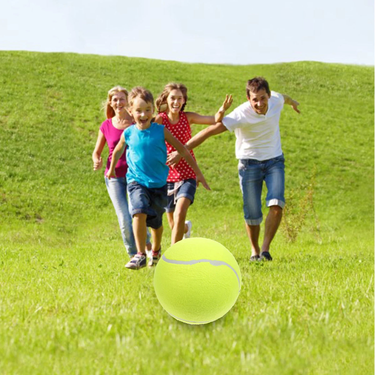 20cm Inflatable Flannel Tennis Ball Yellow Z655098