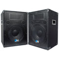 Pair of Passive 15 Inch 2-Way Loudspeaker Cabinets, 800 Watt Full Range Speakers I99328