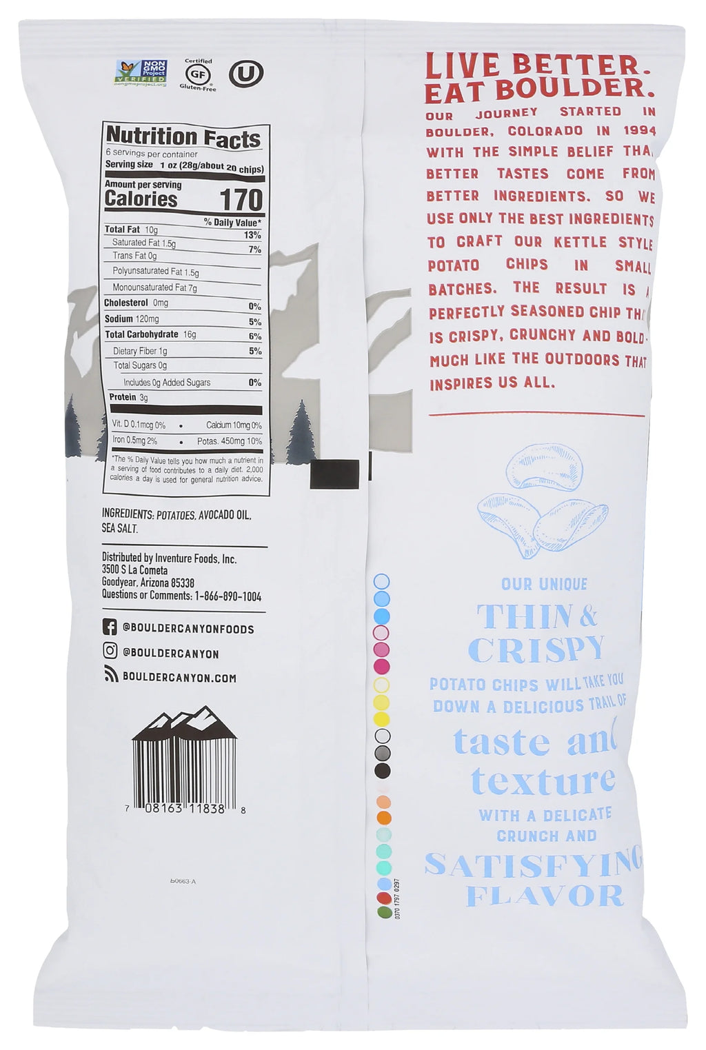 Thin & Crispy Potato Chips 6 Ounce Pack Of 12 K9633