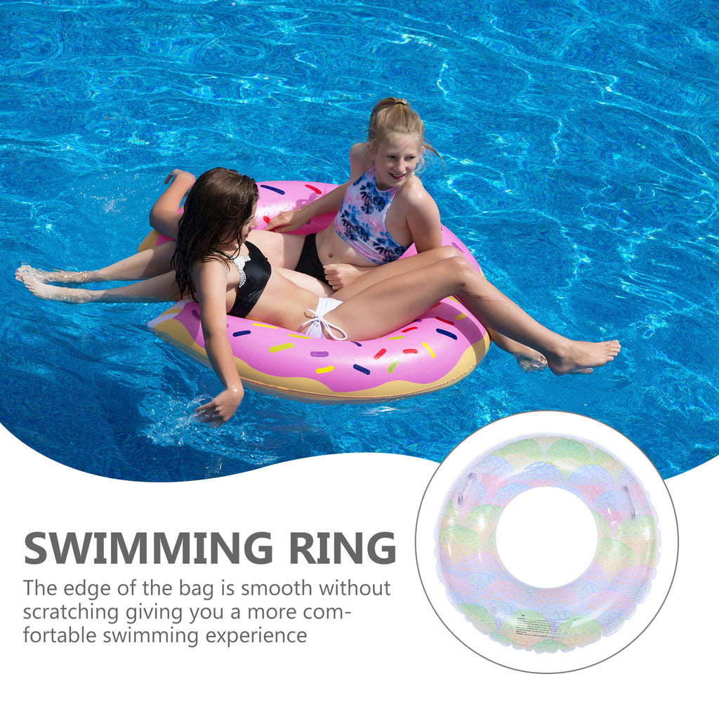 Rainbow Inflatable Swimming Ring Toys Q58544