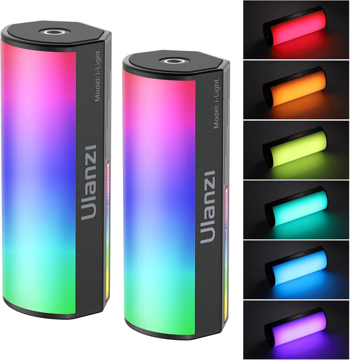 2 Pack Handheld RGB LED Video Light Wand with LCD K524408
