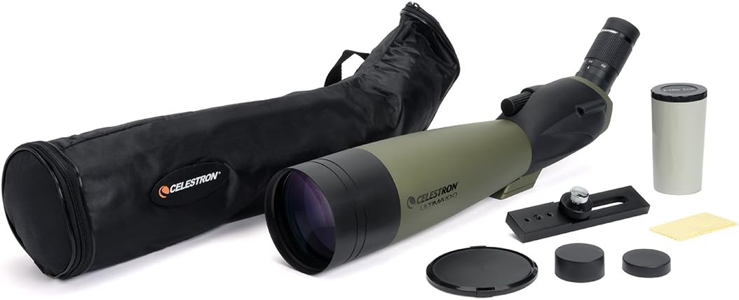 22 to 66x100mm Angled Spotting Scope with Zoom Eyepiece L407004
