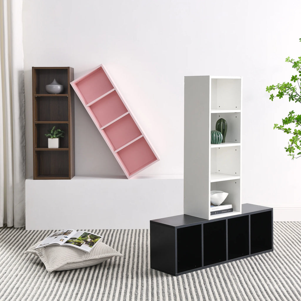 8-Tier Tall Narrow Bookcase with Adjustable Shelves M6941