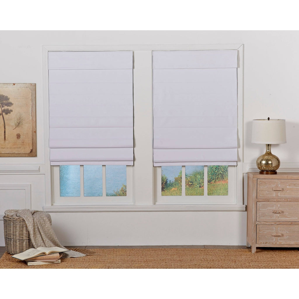 White Insulating Cordless Roman Shade I6324