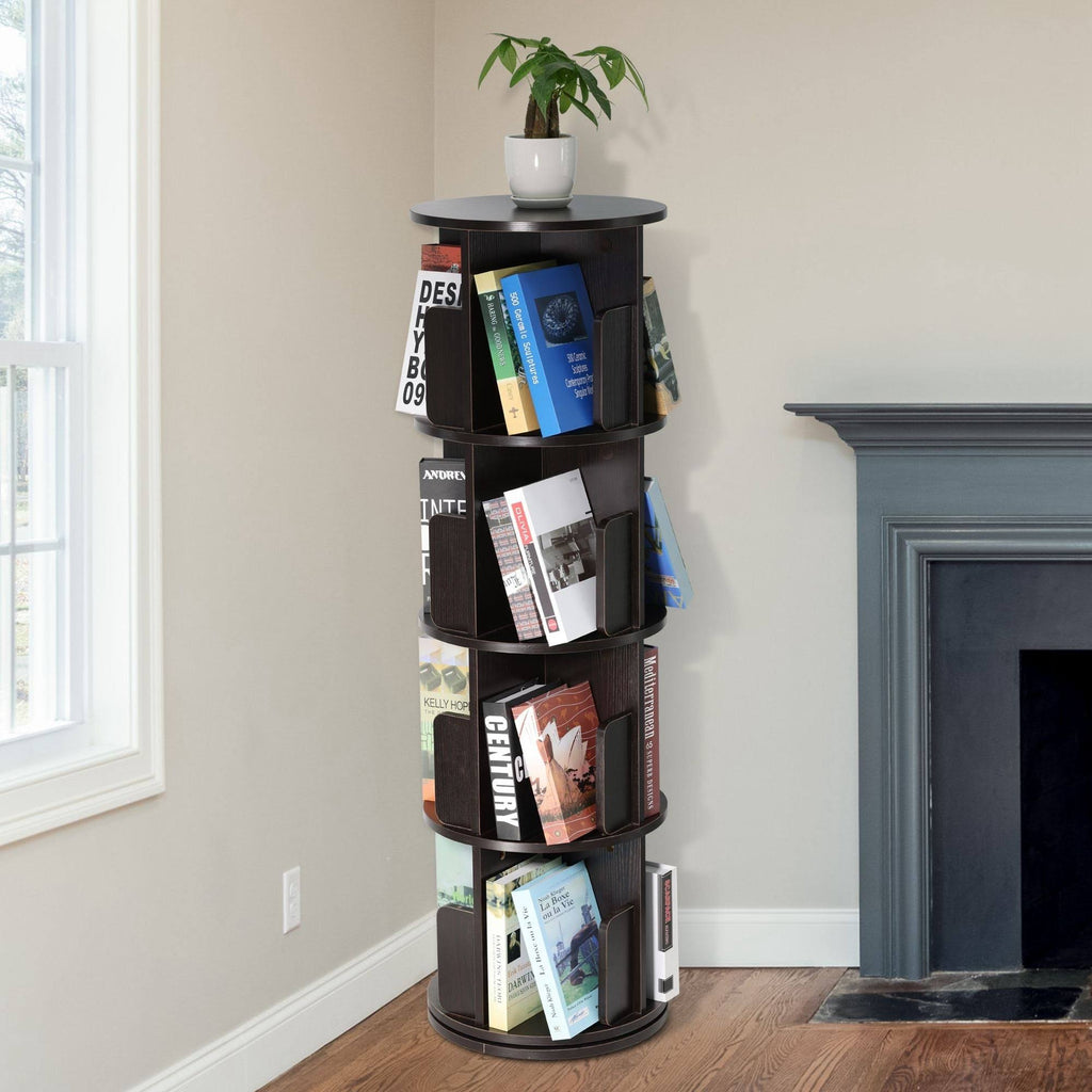 Dark Walnut Rotating Bookshelf P4016