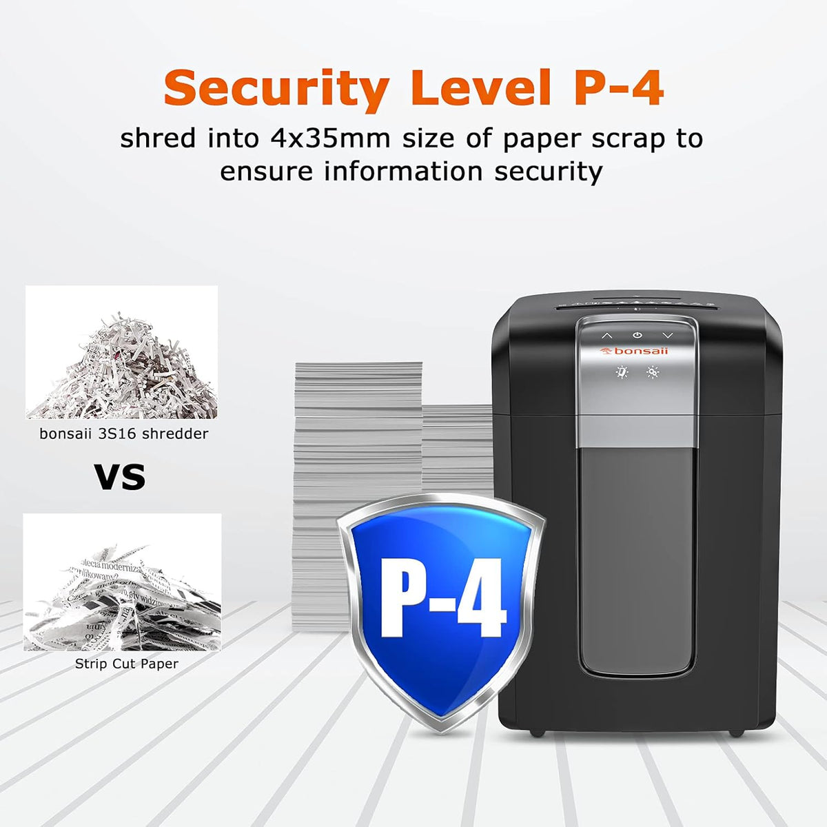 18-Sheet Cross-Cut Paper Shredder with Jam Proof System, 7.9 Gallons Pullout Wastebasket, Black W56822
