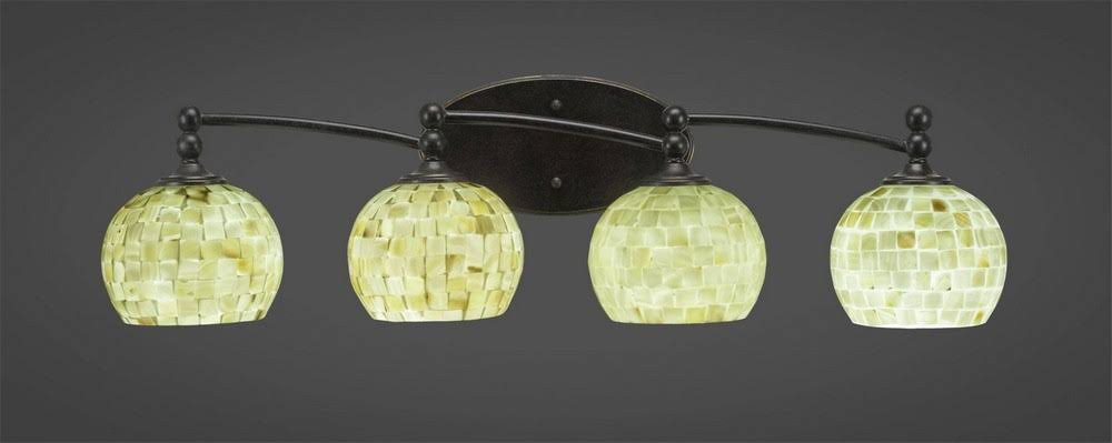 4 Light Bath Bar with Glass, Dark Granite D22492