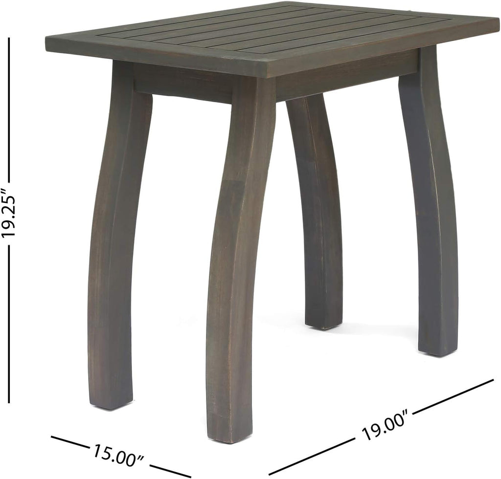 Gray Acacia Wood Accent Table N29483