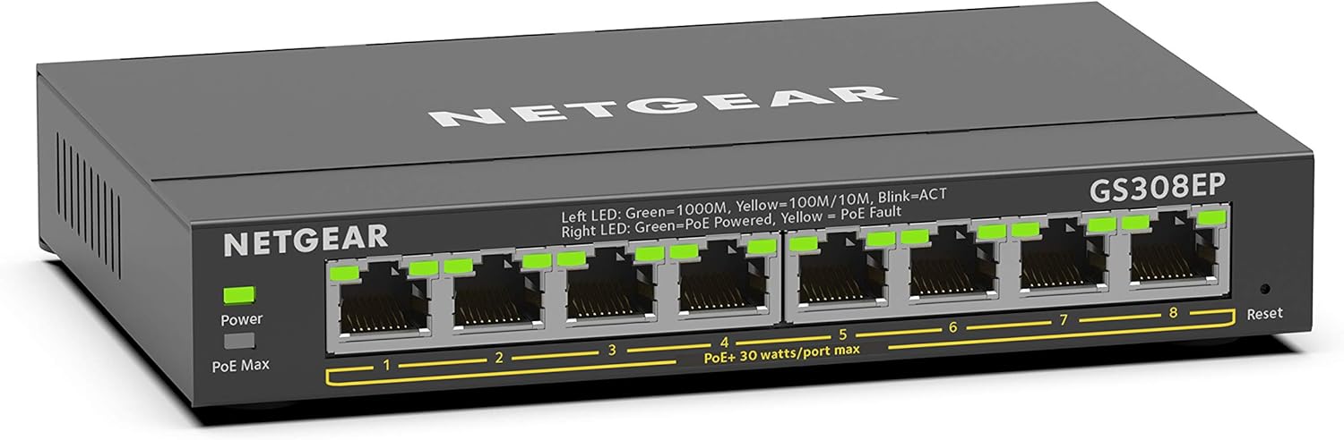 5-Port Gigabit Ethernet Unmanaged PoE Switch with 4 x PoE+ @ 83W Q5298