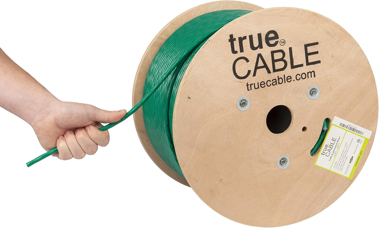 1000ft Red 23AWG 4 Pair Solid Bare Copper Bulk Ethernet Cable I5443