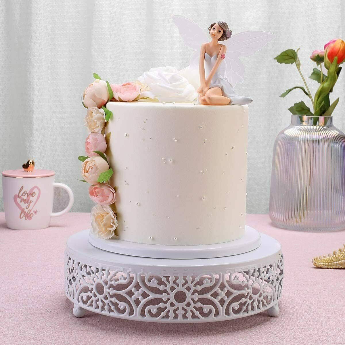 White Metal 3 Piece Cake Stand Set W25860