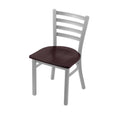 18x22 Chair with Anodized Nickel Finish, Dark Cherry Oak Seat P720