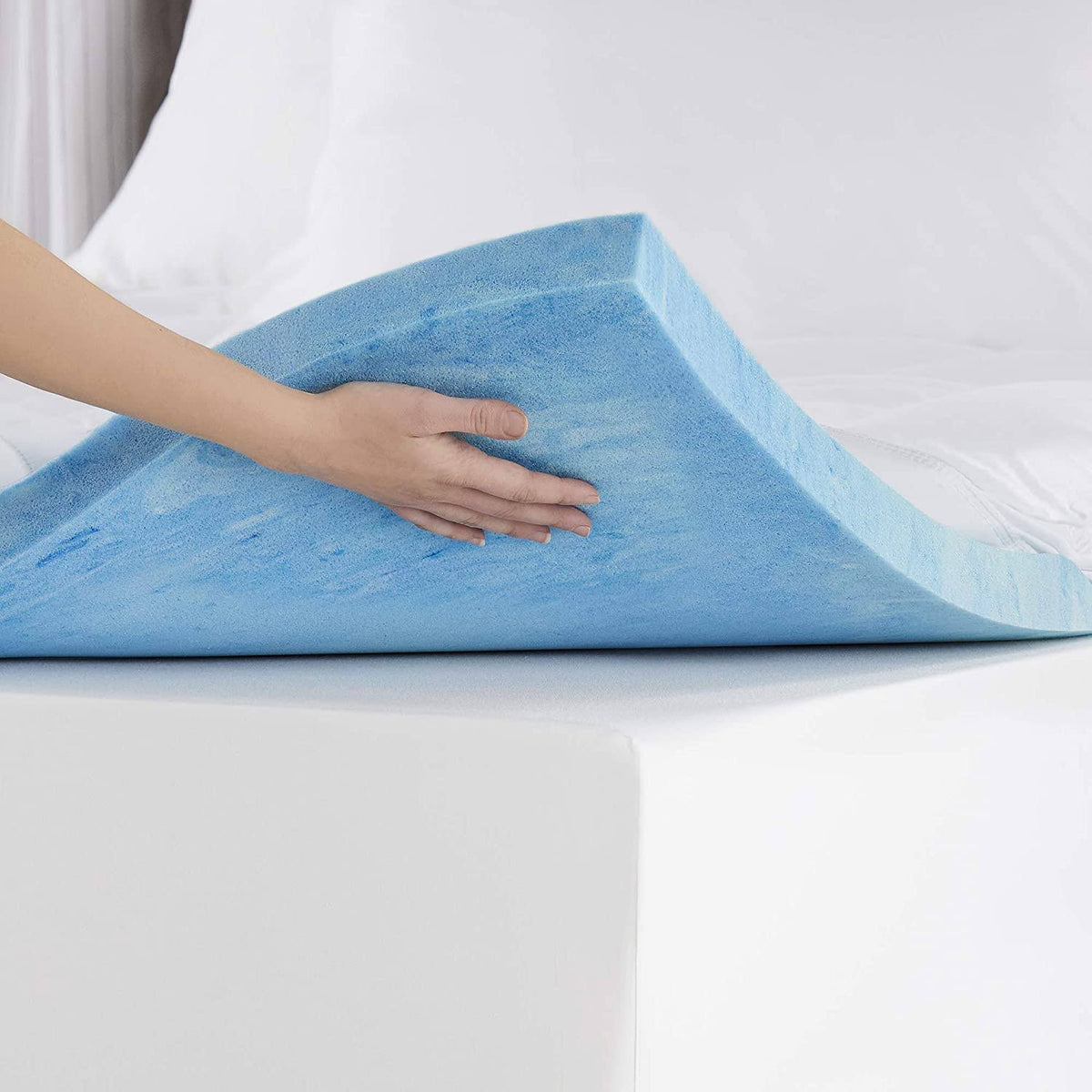 4-Inch Dual Layer Gel Memory Foam Mattress Topper, Full S125876