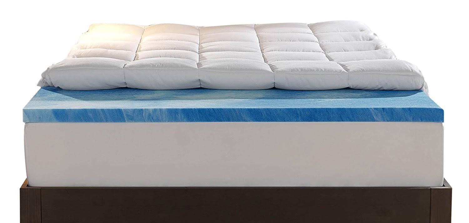4-Inch Dual Layer Gel Memory Foam Mattress Topper, Full S125876