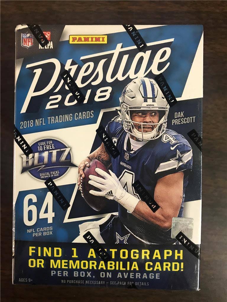 2018 Panini Prestige Football Trading Card Blaster Box 8 Packs W486