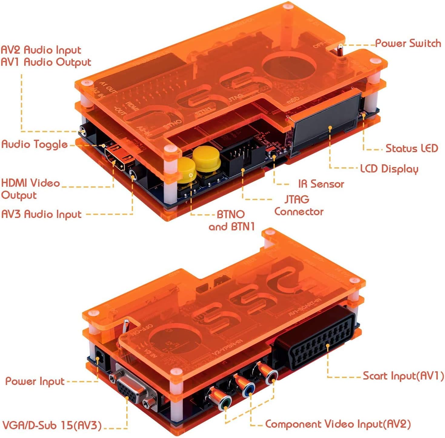 OSSC SCART Component VGA to HDMI Scan Converter v1.6 D6624