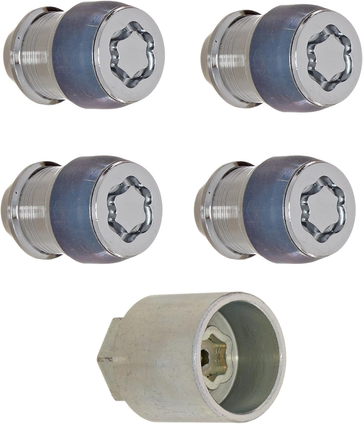 Chrome Wheel Lock Set Pack of 2 D767