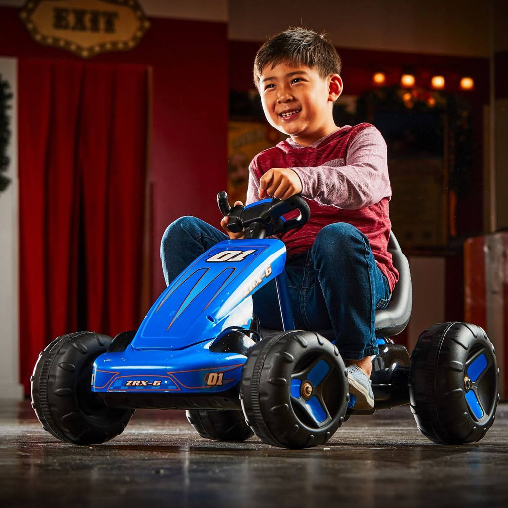 Blue 6V 2 in 1 Flat Kart Toy E96060