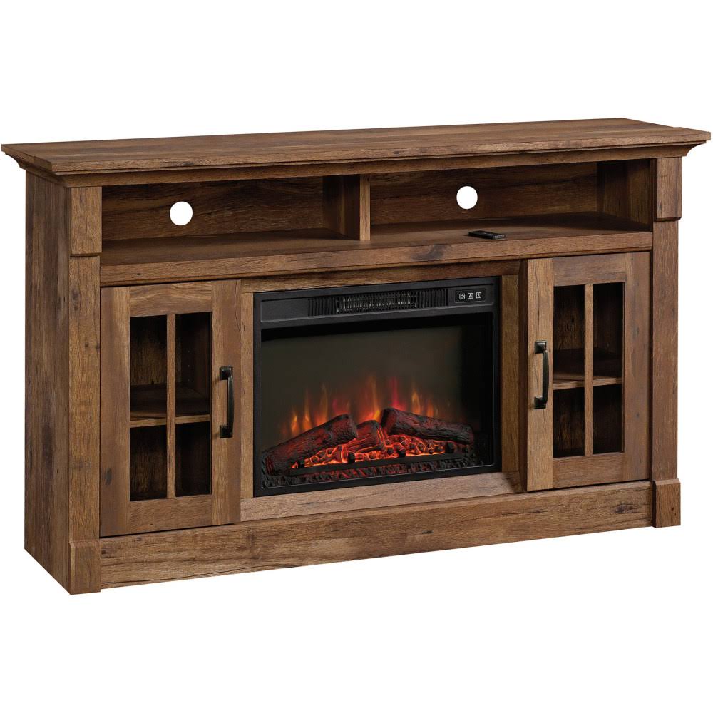Vintage Oak Media Center Fireplace M900561
