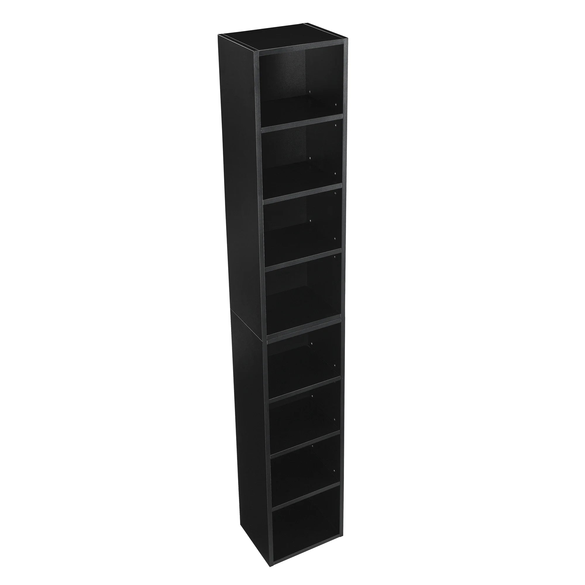 8-Tier Tall Narrow Bookcase with Adjustable Shelves M6941