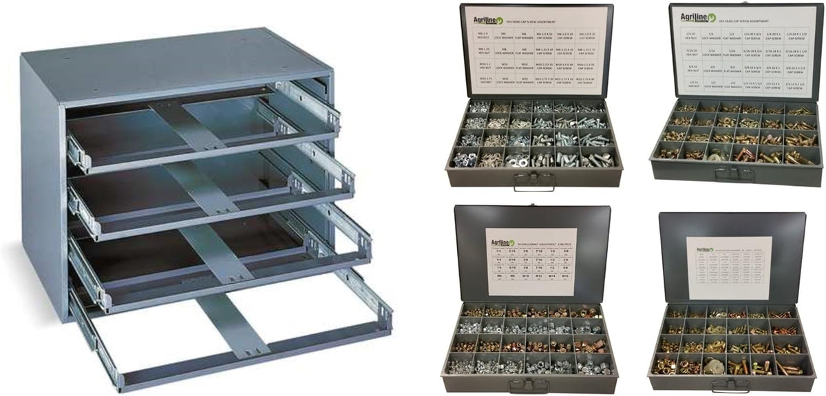 4650 Piece 4 Drawer Bolt Nut and Washer Assortment Bin Kit L834