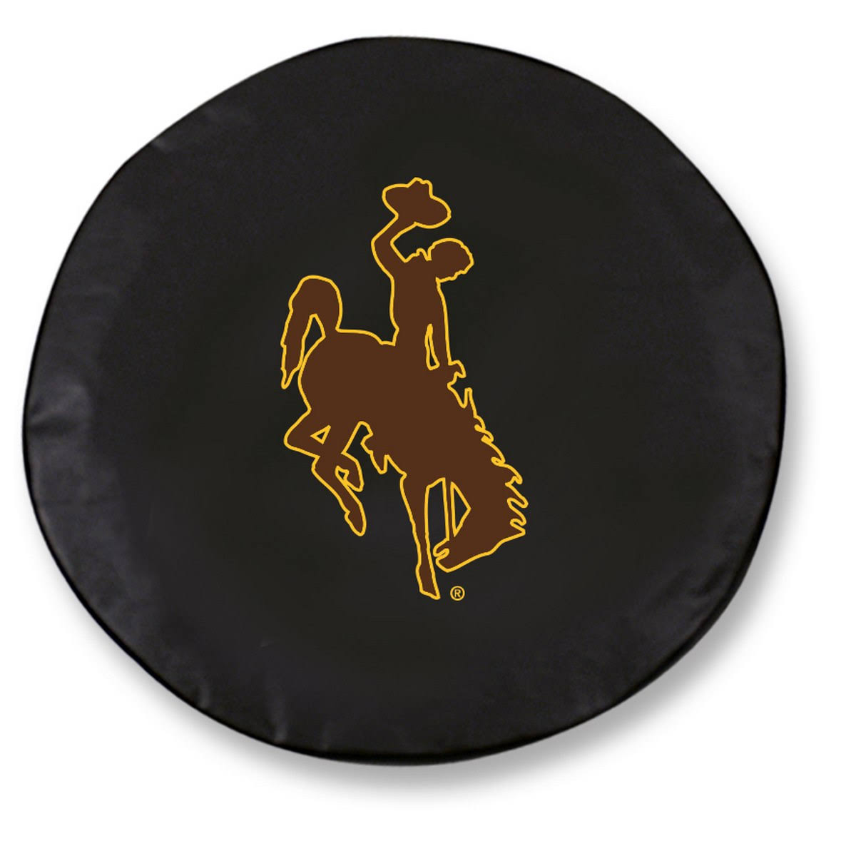 Black Vinyl Fitted Spare Car Tire Cover B4482