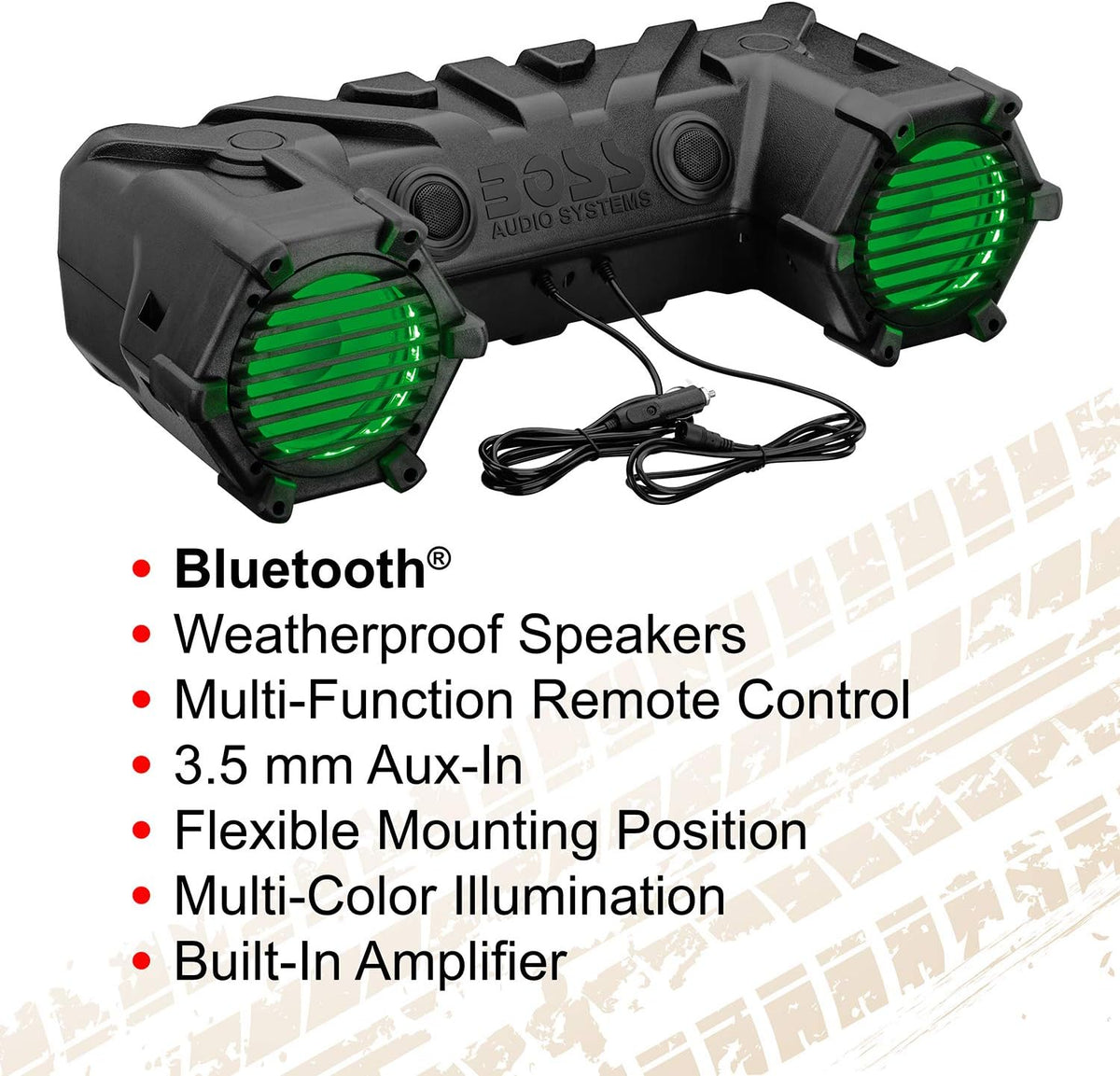 Weatherproof Sound System with 6.5 Inch Speakers and Bluetooth I66970