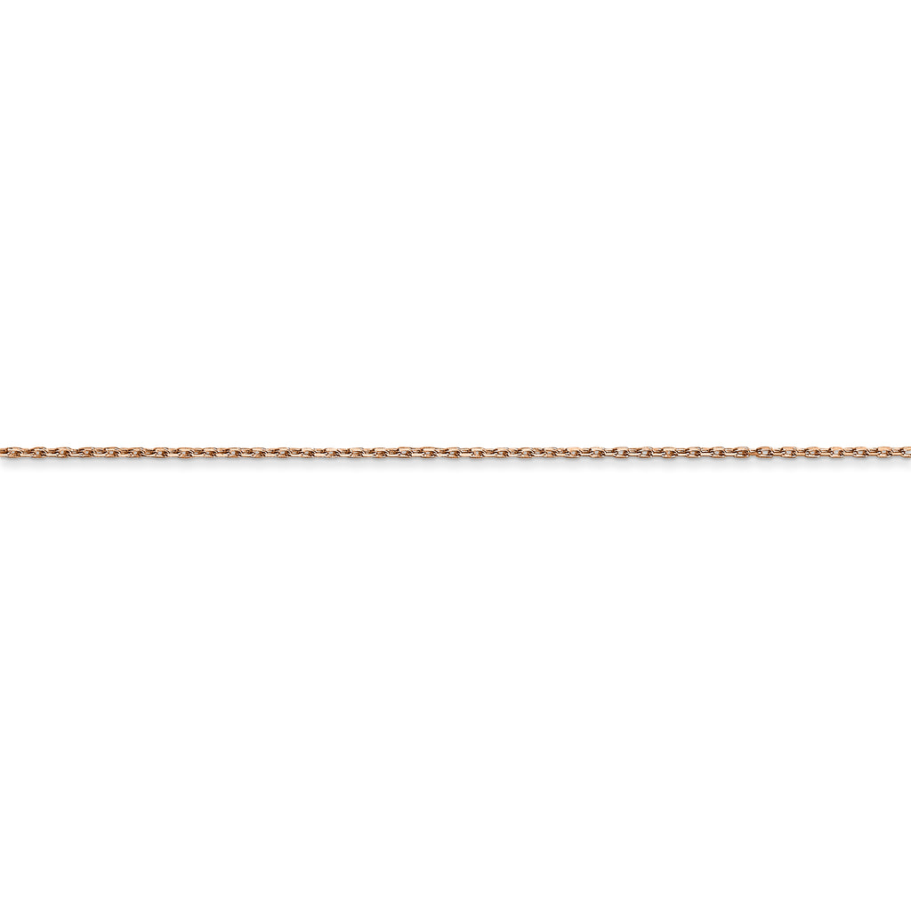 14 Karat Rose Gold Diamond-cut Cable Chain Necklace P224