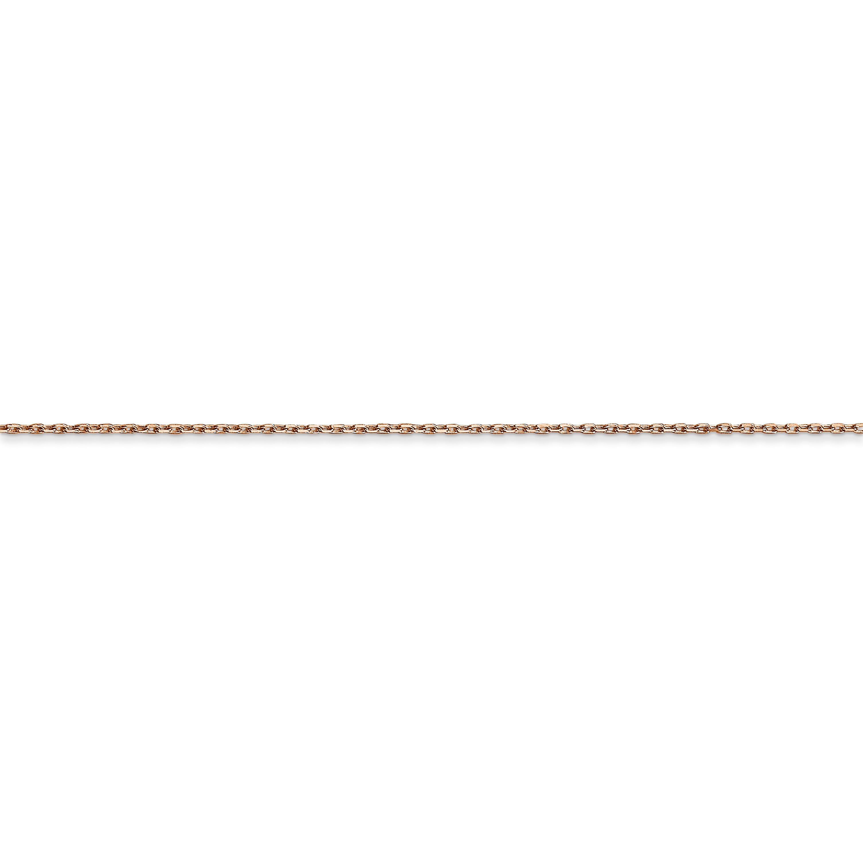 14 Karat Rose Gold Diamond-cut Cable Chain Necklace P224