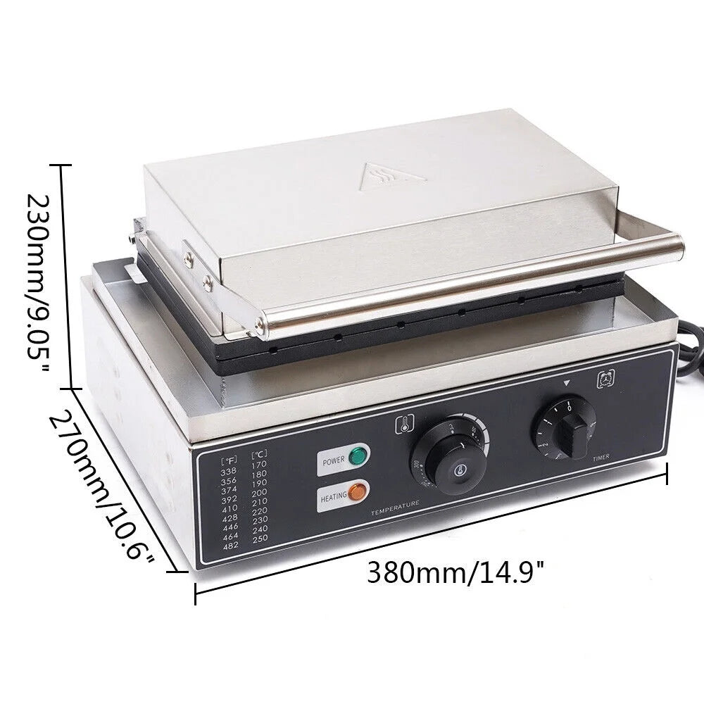6 Stick 1550W Nonstick Electric Waffle Maker Machine Q480