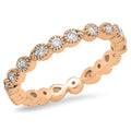 18K Rose Gold Diamond Eternity Band Ring N58337