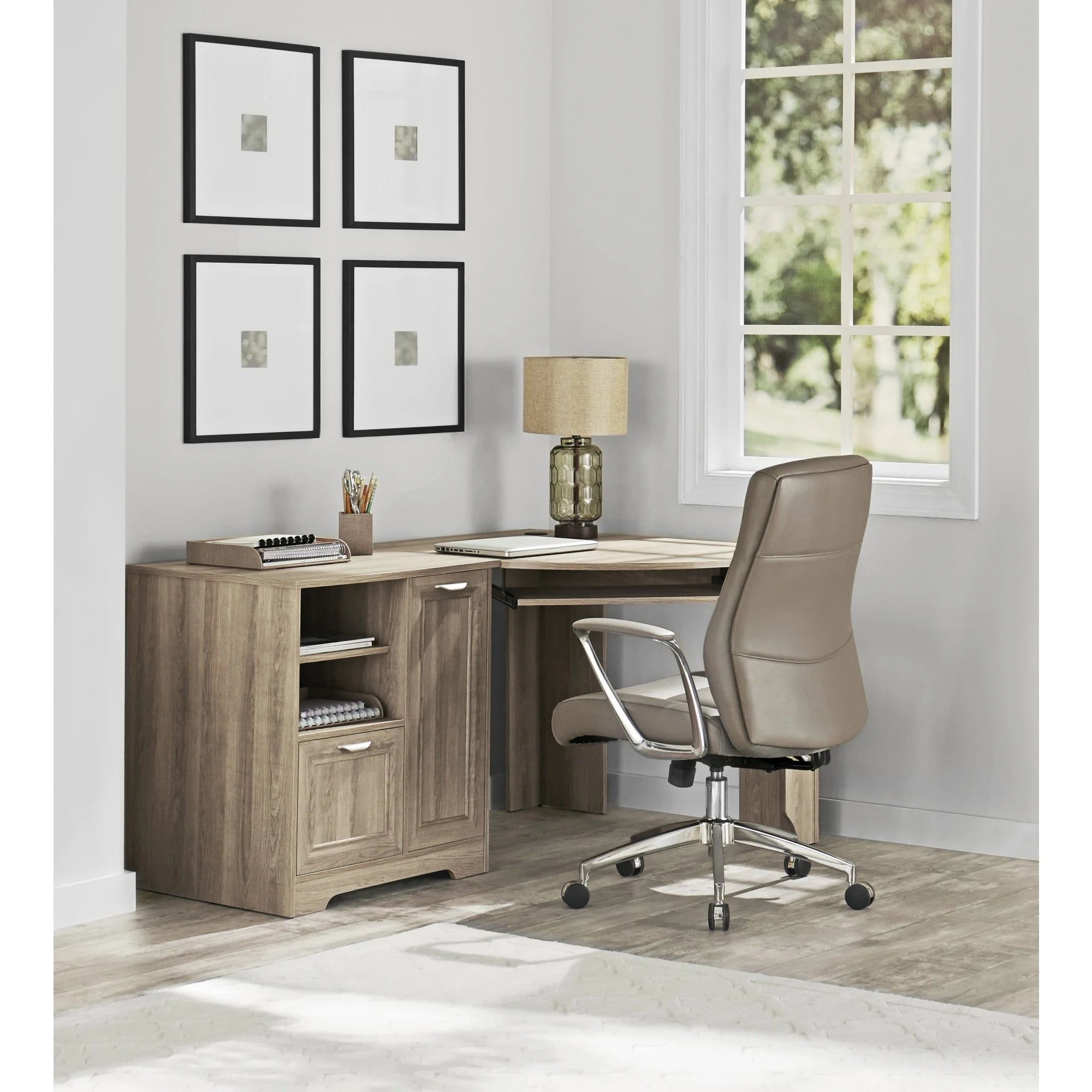 Blonde Ash Corner Desk E47893
