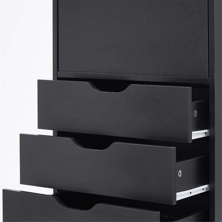 6-Drawer Black Office Storage Cabinet U16714