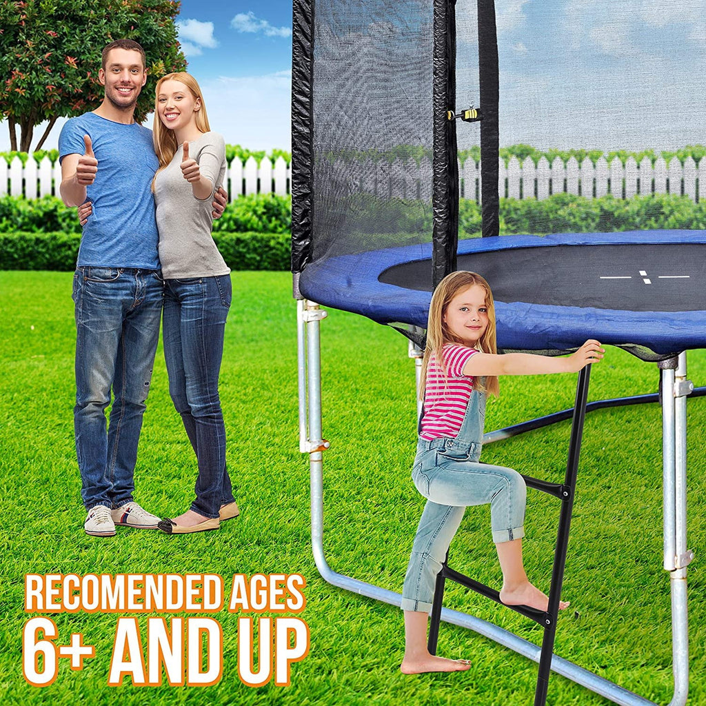 2 Step Galvanized Steel Trampoline Climbing Ladder A2763
