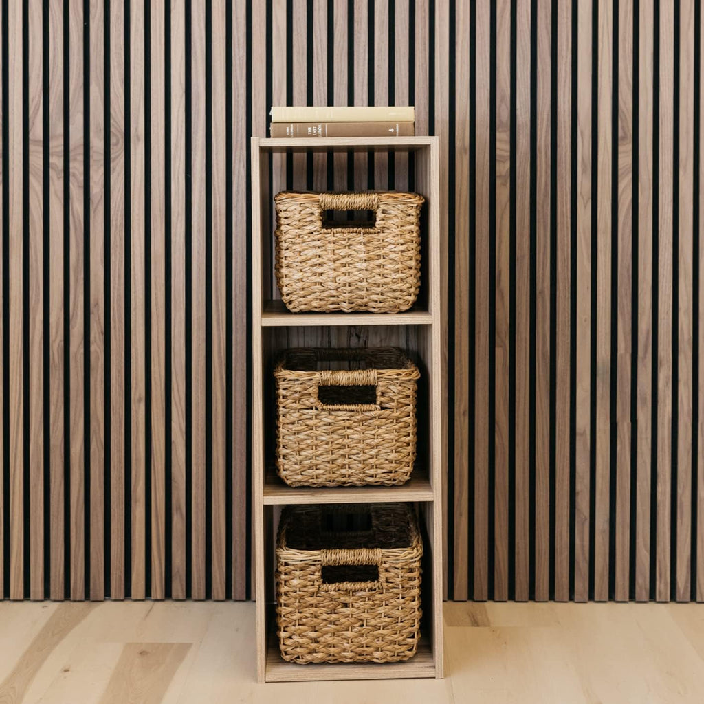 3 Cube Storage Organizer Bookcase, Natural Brown, Pack of 2 M53963