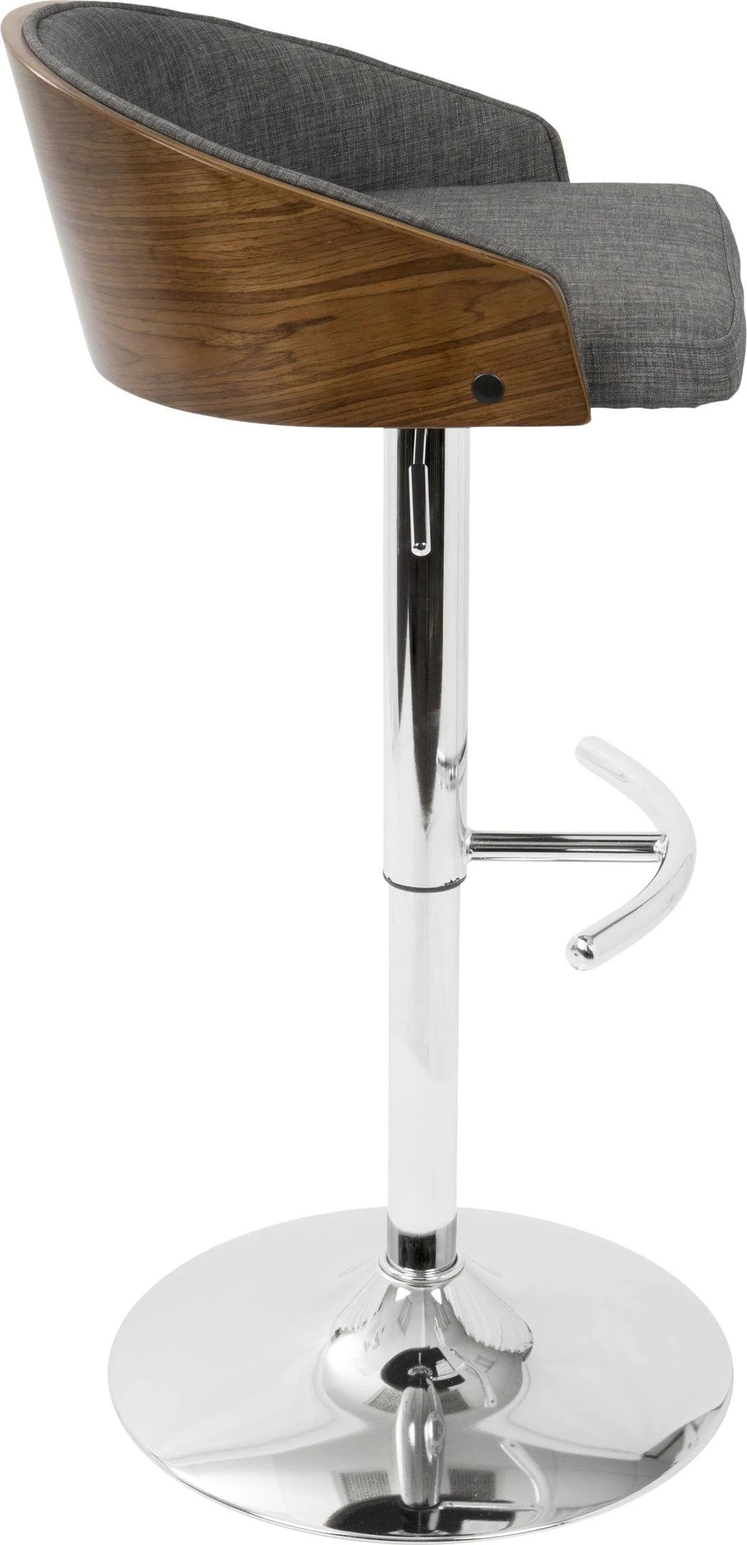 Walnut & Grey Adjustable Barstool Z838