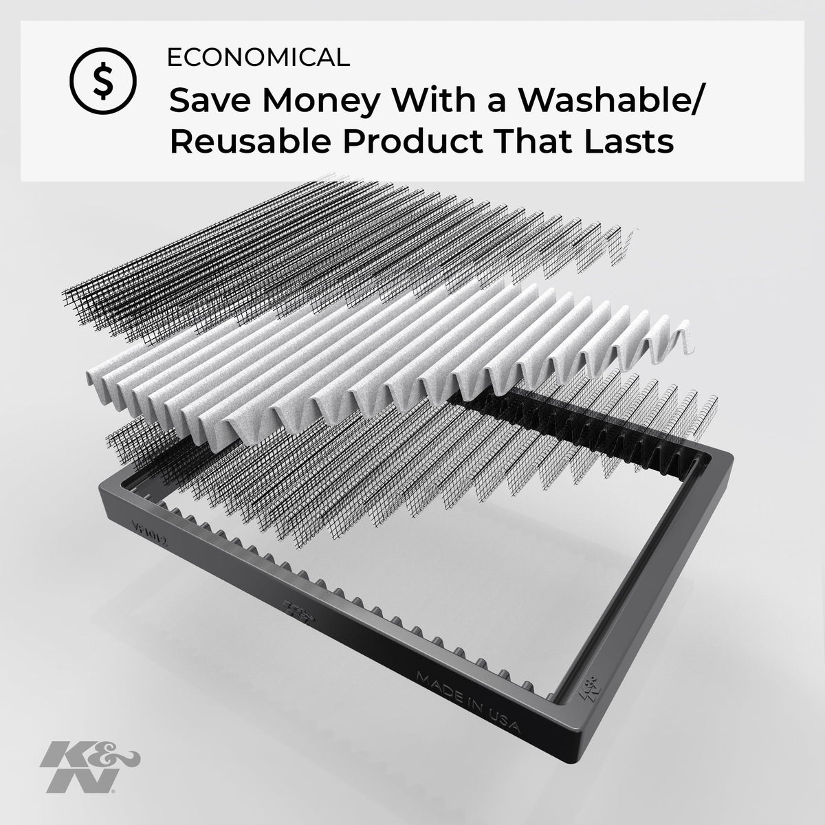 Washable and Reusable Cabin Air Filter K270581