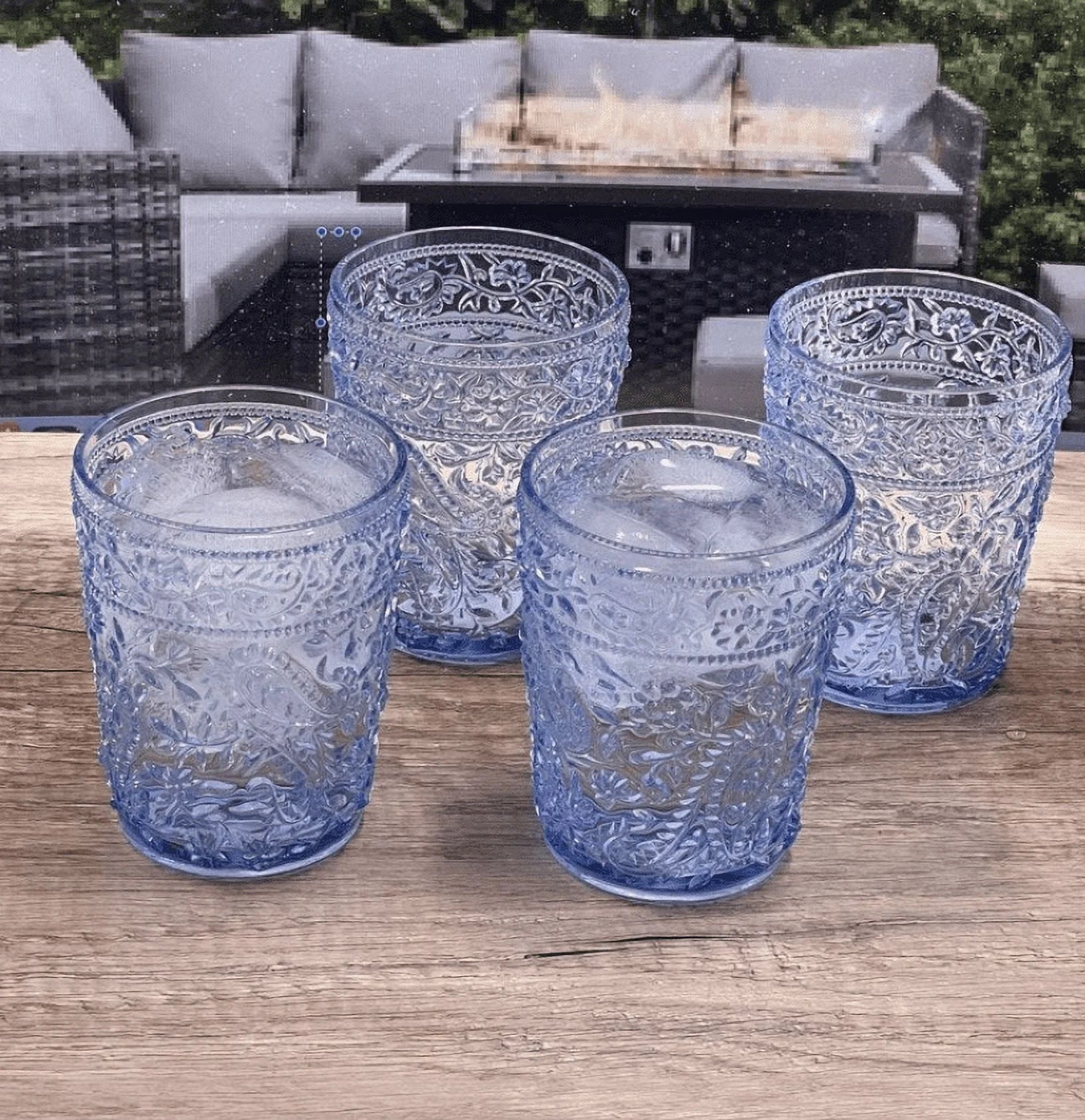 Set Of 4 Acrylic Drinking Glasses O155