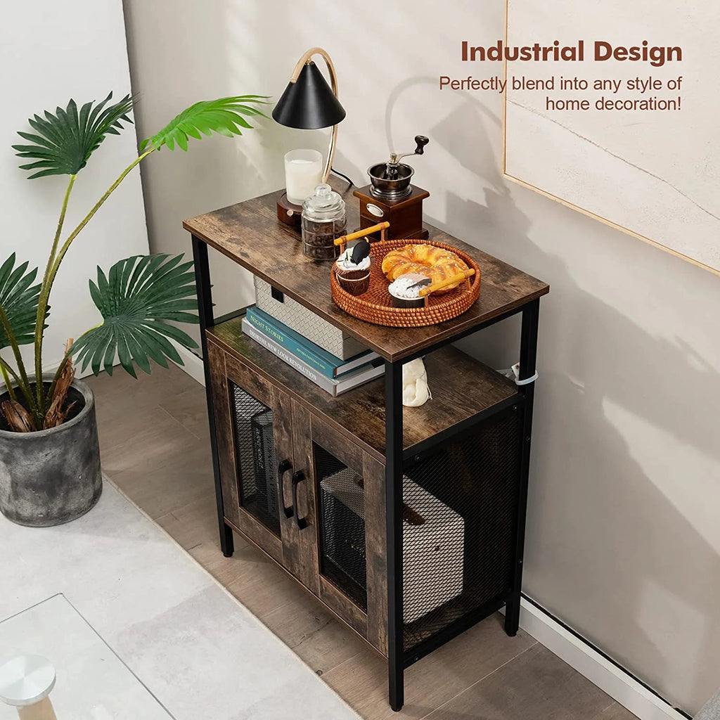 Wine Bar Cabinet with Detachable Wine Rack and Glass Holder S928083