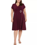 Berry Short-Sleeve Dress, 22W W905727