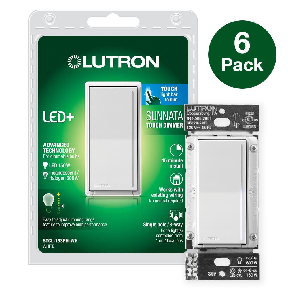 White LED+ Touch Dimmer (6-Pk) Q98823